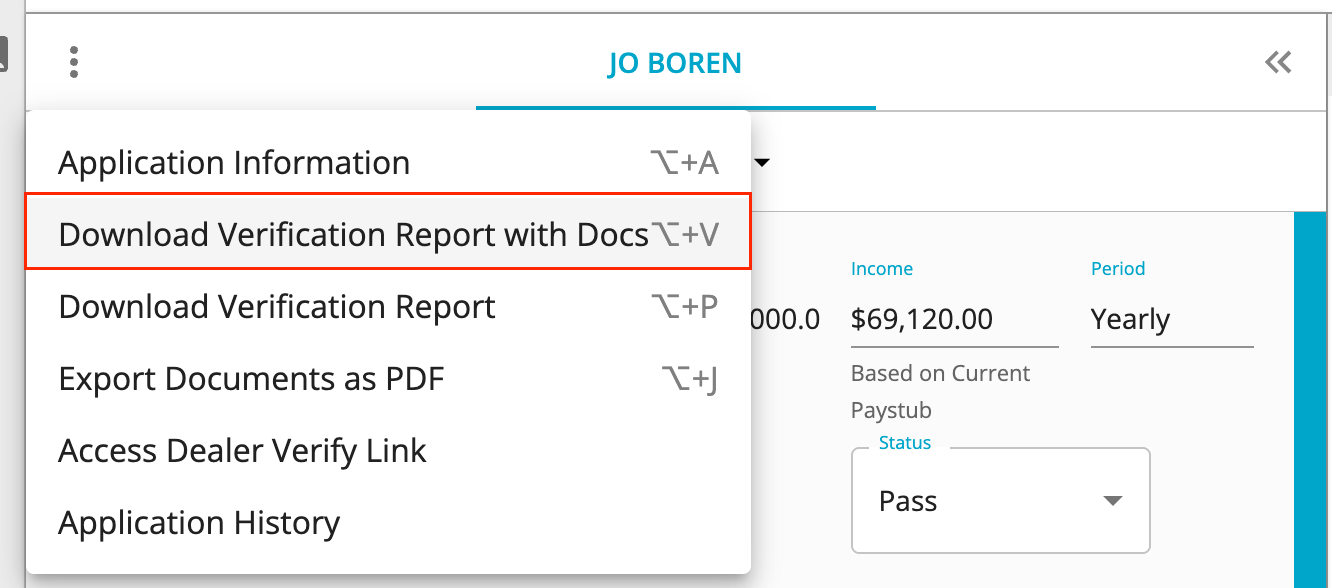 Combined Verification Summary with Documents